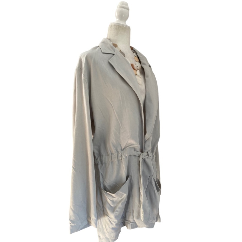 Shaina Mote Waist Tie Lightweight Jacket Nwot In Grey — image 3 of 8